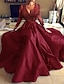 cheap Winter Formal Dresses-A-Line Evening Gown Elegant Dress Party Wear Formal Evening Floor Length Long Sleeve V Neck Tulle with Pleats Appliques 2024