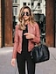 cheap Jackets-Women&#039;s Jacket Faux Leather Jacket Fall Winter Spring Work Regular Coat Stand Collar Thermal Warm Regular Fit Elegant Jacket Long Sleeve Patchwork Solid Color 7#Navy 1#black 10# Army Green