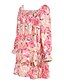 cheap Boho Dresses-Women&#039;s Swing Dress Red Long Sleeve Floral Print Fall Spring Crew Neck Casual Fall Dress S M L XL XXL / Winter Dress