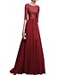 voordelige feestjurken ontwerpen-dames bruiloft gastjurk prom dress maxi lange jurk blauw wit zwart grijs paars wijn beige halve mouw pure kleur rits kant herfst lente ronde hals elegant romantisch vintage slank 2023 s m l xl xxl