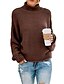cheap Coats &amp; Trench Coats-Women&#039;s Sweater Pullover Jumper Solid Color Knitted Basic Casual Chunky Long Sleeve Loose Sweater Cardigans Fall Winter Turtleneck Light Blue Green White