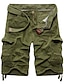 cheap Cargo Shorts-Men&#039;s Shorts Cargo Shorts Pocket Stylish Sporty Casual / Sporty Daily Sports Micro-elastic Comfort Solid Color Mid Waist ArmyGreen Black Khaki S M L
