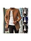 cheap Men&#039;s Outerwear-Men&#039;s Trench Coat Coat Patchwork Short Coat Green Black Blue Gray Khaki Daily Streetwear Single Breasted Fall Stand Collar Regular Fit S M L XL XXL 3XL / Spring / Long Sleeve