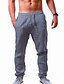 cheap Sweatpants-Men&#039;s Casual Trousers Streetwear Straight Pants Elastic Waistband Drawstring Cotton lightweight Breathable Sports Solid Colored Full Length Blue Yellow Gray Khaki Green