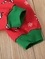 cheap Sets-2 Pieces Toddler Boys Ugly Christmas Clothing Set Outfit Letter Santa Claus Snowman Long Sleeve Print Set Christmas Gifts Daily Casual Winter Fall 1-5 Years Red