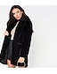cheap Furs &amp; Leathers-Women&#039;s Faux Fur Coat Fall Winter Wedding Valentine&#039;s Day Regular Coat Warm Regular Fit Party Streetwear Jacket Long Sleeve Solid Color White Black Pink