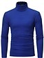 cheap Men&#039;s Casual T-shirts-Men&#039;s T shirt Tee Solid Color Long Sleeve Turtleneck Casual Daily Clothing Clothes Lightweight Casual Classic White Black Blue