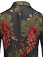 Недорогие Блейзер и куртка-Мужской активный уличный блейзер для вечеринок стандартного кроя с цветочным принтом, черный 2024
