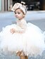 tanie Sukienki dla małych druhen-Księżniczka Do kostki Sukienki dla dziewczynek w kwiaty Impreza Tiul Długi rękaw Zaokrąglony z Koronka 2022