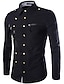 cheap Men&#039;s Tuxedo Shirts-Men&#039;s Party Shirt Solid Colored Collar Classic Collar Daily Basic Long Sleeve Slim Tops Military Wine Black Army Green / Fall / Spring /Summer/ Dress Shirts /Wedding