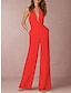 cheap Wedding Dresses-Hall Sexy Simple Wedding Dresses Jumpsuits Halter Neck Sleeveless Floor Length Satin Bridal Gowns With Pleats 2024