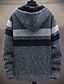 cheap Men&#039;s Cardigan Sweater-Men&#039;s Sweater Cardigan Sweater Hoodie Knit Knitted Color Block Hooded Stylish Outdoor Home Clothing Apparel Fall Winter Blue Wine M L XL / Long Sleeve / Long Sleeve