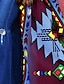 cheap Women&#039;s Coats &amp; Trench Coats-Women&#039;s Plus Size Winter Coat Long Coat Graphic Print Open Front Cardigan Fall Vacation Overcoat Long Sleeve Blue L XL XXL 3XL 4XL