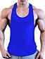 preiswerte Fitness Tank-Tops-Herren Hemd Tank Top Shirt Unterhemden Ärmelloses Hemd Einfarbig Rundhalsausschnitt Täglich Sport Ärmellos Grundlegend Bekleidung Aktiv Muskel