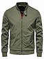 cheap Men&#039;s Jackets &amp; Coats-Men&#039;s Bomber Jacket Work Jacket Navy Green off-white Black Solid Color Essential Winter Clothing Apparel Hoodies Sweatshirts