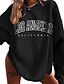 cheap Hoodies &amp; Sweatshirts-Women&#039;s Slogan Los Angeles Hoodie Sweatshirt Daily Basic Casual Cotton Hoodies Sweatshirts  Oversized Black Gray