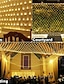 tanie Podłączane do prądu-Lampki LED siatkowe IP65 6Mx4M 3Mx2M Elastyczne Lampki Wróżkowe Siatka 880Led 200Led do Dekoracji Ogrodu Kolorowe EU US UK Wtyczka AC110V 220V 230V