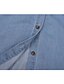 cheap Maxi Dresses-Women&#039;s Shift Dress Long Dress Maxi Dress Dark Blue Light Blue Pure Color Short Sleeve Spring Summer Button Shirt Collar Loose Fit 2022 S M L XL XXL 3XL