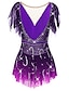 cheap Ice Skating Dresses , Pants &amp; Jackets-Figure Skating Dress Women&#039;s Girls&#039; Ice Skating Dress Outfits Violet White Black Open Back Spandex Stretch Yarn High Elasticity Training Competition Skating Wear Handmade Solid Colored Classic