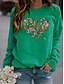 cheap Women&#039;s Hoodies &amp; Sweatshirts-Women&#039;s Hoodie Sweatshirt Graphic Heart Daily Casual Valentine&#039;s Day Hoodies Sweatshirts  Loose Green Black Wine