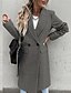 cheap Women&#039;s Coats &amp; Trench Coats-Women&#039;s Coat Work Street Daily Winter Fall Long Coat Regular Fit Warm Breathable Casual Jacket Long Sleeve Solid Color Green Black Khaki / Business / Pocket