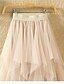 cheap Plain Skirts-Women&#039;s Skirt &amp; Dress Swing Work Skirts Tutu Midi Skirts Layered Tulle Solid Colored Party Halloween Summer Organza Elegant &amp; Luxurious Princess Lolita Tutus Princess Apricot Black White Pink