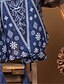 cheap All Under $9.99-Women&#039;s Shawls &amp; Wraps Party Blue Scarf Floral