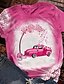 お買い得  レディースＴシャツ-10月にはピンクの乳がん啓発女性のハロウィン半袖Tシャツかわいいカボチャゴーストグラフィックトップスを着用します