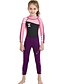 cheap Wetsuits &amp; Diving Suits-Dive&amp;Sail Girls&#039; Full Wetsuit 2.5mm SCR Neoprene Diving Suit Thermal Warm UPF50+ Quick Dry High Elasticity Long Sleeve Full Body Back Zip - Swimming Diving Surfing Snorkeling Patchwork Autumn / Fall