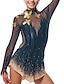 Χαμηλού Κόστους Καλλιτεχνικό πατινάζ-Φόρεμα για φιγούρες πατινάζ Γυναικεία Κοριτσίστικα Patinaj Φορέματα Σύνολα Μπλε Κουρελού Δίχτυ Σπαντέξ Υψηλή Ελαστικότητα Εκπαίδευση Εξάσκηση Ανταγωνισμός Ενδυμασία πατινάζ Χειροποίητο / Μακρυμάνικο