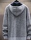 cheap Men&#039;s Cardigan Sweater-Men&#039;s Sweater Cardigan Knit Knitted Solid Color Hooded Stylish Outdoor Home Clothing Apparel Fall Winter Blue Wine M L XL / Long Sleeve / Long Sleeve