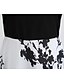 billige kjoler med vintagetrykk-kvinners vintage te-kjoler svingkjole brudekjole midikjole hvit ermeløs floral patchwork sommer vår høst rund hals vintage fest bryllup gjesteferie slank 2023