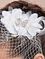 voordelige Bruiloft Zendspoel-netto blusher sluiers / bruiloft fascinators / hoofddeksels met bloemen 1pc Speciale gelegenheid / feest / avond / feest / cocktail hoofddeksel