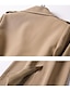 cheap Coats &amp; Trench Coats-Women&#039;s Trench Coat Lace up Patchwork Long Coat Black Blue Camel Beige Daily Single Breasted Fall Regular Fit S M L XL XXL 3XL / Winter
