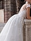 cheap Wedding Dresses-Engagement Formal Fall Wedding Dresses A-Line Off Shoulder Cap Sleeve Court Train Lace Bridal Gowns With Appliques 2023 Summer Wedding Party, Women‘s Clothing