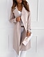 cheap Coats &amp; Trench Coats-Women&#039;s Coat with Pockets Long Coat Gray blue khaki Beige Office / Career Regular Double Breasted Fall Turndown Regular Fit S M L XL XXL XXXL / Solid Color / Winter / V Neck