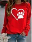cheap Women&#039;s Hoodies &amp; Sweatshirts-Women&#039;s Hoodie Sweatshirt Graphic Heart Daily Casual Hoodies Sweatshirts  Loose Green Black Gray
