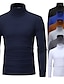cheap OFFER1-Men&#039;s T shirt Tee Solid Color Turtleneck Blue Light gray Dark Gray Navy Blue Coffee Outdoor Casual Long Sleeve Clothing Apparel Lightweight Casual Classic Slim Fit / Sports
