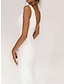 Χαμηλού Κόστους Νυφικά Φορέματα-νυφικά δεξίωσης απλά νυφικά σε χρώμα α-γραμμή ψευδαίσθηση λαιμόκοψη μισό μανίκι τσαγιού δαντέλα νυφικά με φύλλο/απλικέ κορδέλα καλοκαιρινό πάρτι 2024 γυναικεία ρούχα