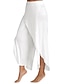cheap Pants-Women&#039;s Culottes Wide Leg Chinos Pants Trousers Black White Wine Basic Casual / Sporty Mid Waist Ruffle Layered Casual Daily Yoga Stretchy Solid Color S M L XL XXL