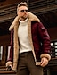 cheap Men’s Jackets &amp; Coats-Men&#039;s Jacket Daily Outdoor Fall Winter Short Coat Zipper Turndown Regular Fit Windproof Warm Casual Streetwear Jacket Long Sleeve Plain Quilted Pocket Black Red Brown / Polyester / Machine wash
