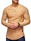 billige Casual T-skjorter for menn-Men&#039;s T shirt Tee Long Sleeve Shirt Plain Crew Neck Casual Holiday Long Sleeve Clothing Apparel Cotton Fashion Lightweight Muscle Slim Fit