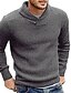 cheap Men&#039;s Cardigan Sweater-Men&#039;s Sweater Cardigan Knit Button Knitted Solid Color V Neck Stylish Vintage Style Fall Winter White Black S M L / Long Sleeve