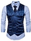 Tuikayoo Suède pak voor heren, vest, vintage, western cowboy vest, normale pasvorm, goud, 3XL