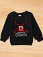 cheap Family Look Sets-Family Look Christmas Cotton Tops Sweatshirt Christmas Gifts Plaid Deer Letter Print White Black Red Long Sleeve Basic Essential Matching Outfits / Fall / Winter / Spring