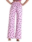 cheap Women&#039;s Sleep &amp; Lounge-Women&#039;s Plus Size 1 pc Pajamas Bottom Fashion Comfort Sport Grid / Plaid Bamboo Home Party Club Gift Long Pant Basic Print Fall Winter Pocket Light Pink White