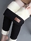 cheap Leggings-Women&#039;s Fleece Pants Normal Polyester Cat 1# 2# Fashion Mid Waist Full Length Daily Fall &amp; Winter