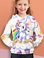 abordables sweats à capuche et sweat-shirts 3d pour filles-Sweat à capuche Fille Enfants manche longue 3D effet Animal Papillon Poche Violet Enfants Hauts Hiver Automne Actif Sportif Mode Extérieur du quotidien Intérieur Standard 3-12 ans