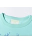 cheap Tees &amp; Blouses-Kids Girls&#039; Back to School T shirt Long Sleeve Blue Hot Stamping Deer Animal Daily Daily Cute 3-8 Years