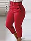 cheap Pants &amp; Leggings-Women&#039;s Plus Size Pants Pocket Solid Color Streetwear Casual Home Casual High Full Length Fall Winter Gray Pink Red L XL XXL 3XL